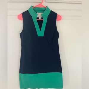 Sail to Sable Navy and Green Dress